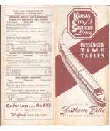 November 1, 1955 KANSAS CITY SOUTHERN LINES Passenger Time Tables SOUTHE... - $170.16 MXN