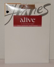Hanes Alive Full Support Pantyhose Size F Control Top Style 810 Tan Stoc... - $183.21 MXN