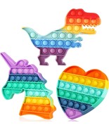 Rainbow Unicorn Dinosaur Pop Stress Relief Fidget Toys for Anxiety Stres... - £10.17 GBP