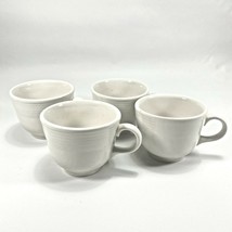 Set of Four Fiesta Ware Homer Laughlin USA White Cups Ceramic 7 3/4 oz. Tea Cup - £25.23 GBP