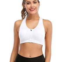 Cordaw XL Zip Front Sports Bra Adjustable Straps High Support Medium Impact - £18.28 GBP