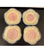 Williams Sonoma Grande Cuisine Seashell Salad Plates Set Of 4 Scallop Po... - £67.73 GBP