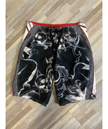 Kirra Boardshorts Mens Size 30 Surfing Swim Trunks Black Blue Polyester ... - $302.32 MXN