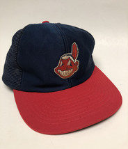 Vintage Cleveland Indians Mesh Back Snapback UII - $38.69