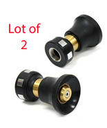 Lot of 2 Deluxe Solid Brass Garden Water Fire Hose Nozzle Pressure Spray... - €28,21 EUR