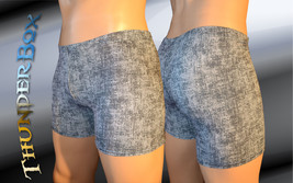Thunderbox Nylon Spandex Mens Womens Denim Print Titan Shorts   - $25.00