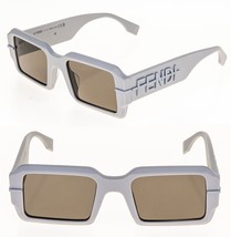 Fendi Fendigraphy Hobo Logo 40073 Matte Gray Fashion Square Sunglasses FE40073U - £466.90 GBP