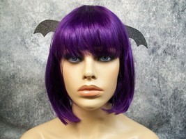 Purple Halloween Party Wig Bat Wings Vampirina Vee Hauntley Transylvania Dracula - £10.18 GBP