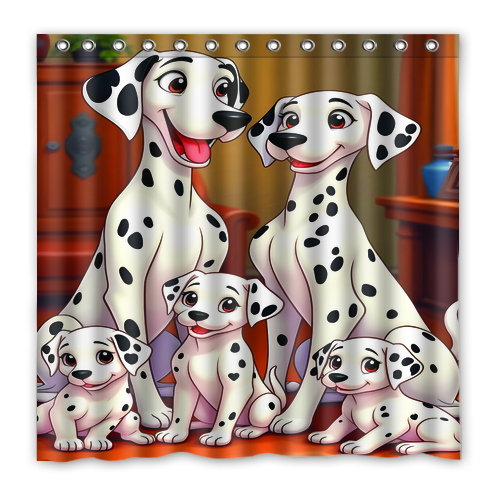 New!!! 101 Dalmatians Custom Waterproof Polyester Shower Curtain 4 Size Item image 6