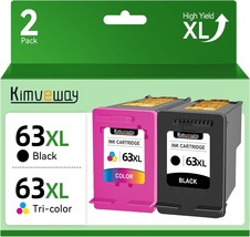 63XL Ink Cartridges Replacement for HP Printer Ink 63 XL for Officejet 4... - £53.16 GBP
