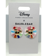 Disney Parks x Baublebar Mickey Mouse Icon Raffia Earrings Gold Tone Rou... - $627.49 MXN