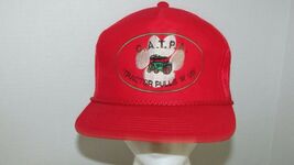 C.A.T.P.A. tractor pulls R Us embroidered red trucker snapback hat mesh ... - $8.14