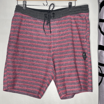 Men&#39;s Vissla Multicolor Striped Shorts L Pockets Beach Surf Activewear - £23.12 GBP