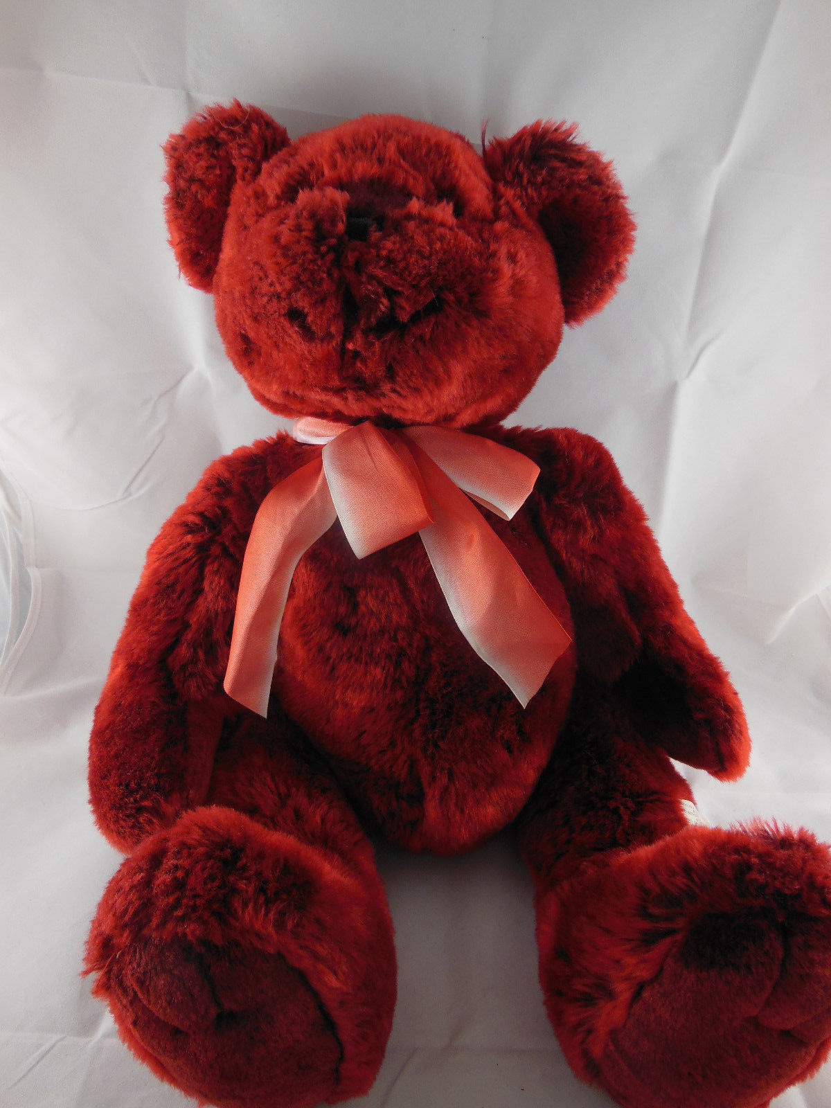 Chosun 20" Teddy Bear Dark red cranberry wine burgundy  Vintage Plush stuffed - $19.23