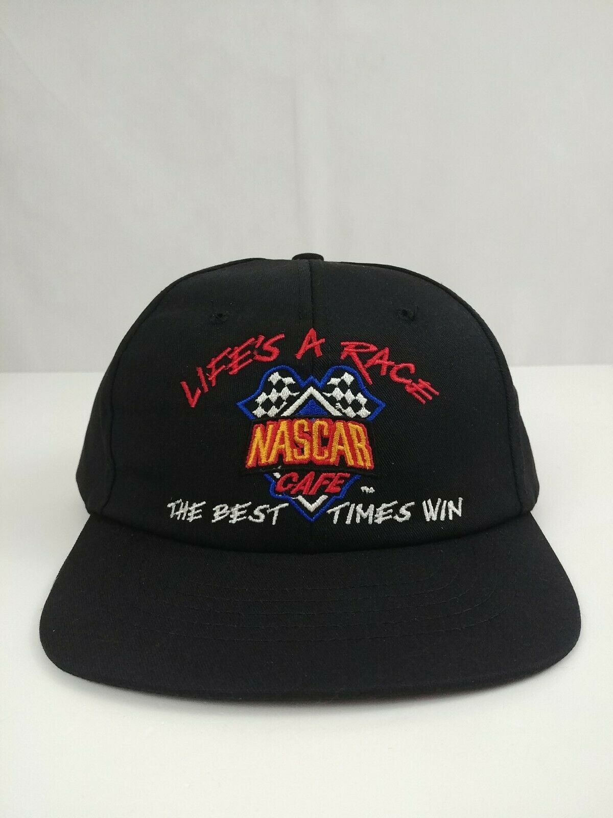 Primary image for Vintage Nascar Cafe Life's A Race The Best Times Win Snapback Baseball Cap