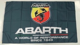 Abarth Style 3 Banner Flag - Car Scorpion Fiat Spider Racing Mechanic Man Cave 3 - £12.78 GBP