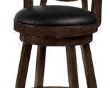 Swivel Counter Height Stools with Upholstered Seat Cappuccino (Set of 2) - £266.33 GBP