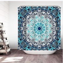Mandala Geometric 6 Custom Shower Curtain Bathroom Waterproof Decorative Bathtub - £16.77 GBP