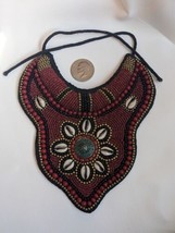 Tibetano Tribal Collana Bavaglino Turchese Corallo Boho Gitano Cover Rosso - £66.26 GBP