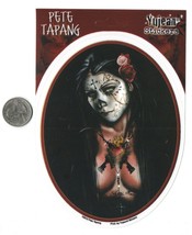 Day Of The Dead Pin-up Girl By Pete Tapang  Vinyl Stickers 4 7/8 &quot; X 6 1/8&quot; - $4.29