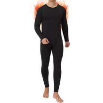Long Johns Thermal Underwear For Men Fleece Lined Base Layer Set Top And... - £27.35 GBP