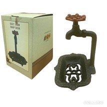 New Water Faucet Knob Soap Dish Farm House Decor Rustic Industrial - $39.59