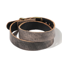 WYBU Handmade Adjustable Casual Braided Leather Bracelet for Men Women Cuff Wrap - £9.89 GBP