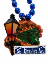 St Charles Av Lamp Post Streetcar Mardi Gras Beads Party Favor Necklace - $5.44