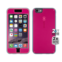 Fuchsia Pink//Heritage Gray ~ Phone 6/6S PLUS Phone Case Mighty Shell Speck - $22.44