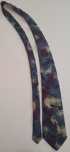 Vintage Tessio Men&#39;s Silk Tie Abstract Splat Color Design - £15.63 GBP