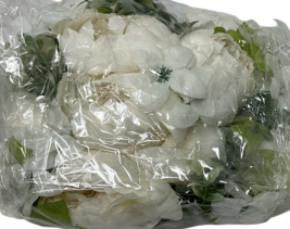 Set of 2 White Peony Silk Flowers Bouquet Centerpiece Wedding Party Decor 10 in image 4
