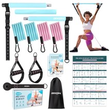 Pilates Bar Kit With Resistance Bands For Women, Multifunctional Screw Y... - £40.88 GBP