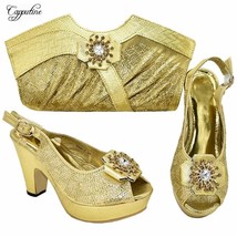 Fashion  High Heel Woman Shoes Matching With Bag  Ladies Sandals And Handbag Pum - £102.23 GBP