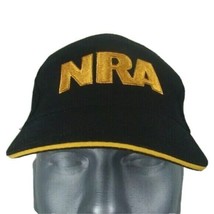 NRA Black Gold Baseball Hat Cap USA Flag on Back - £10.12 GBP