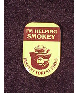 I&#39;m Helping Smokey Prevent Forest Fires Pin Tab Button, Smokey the Bear - £5.48 GBP