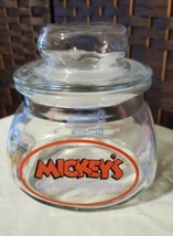 Walt Disney World Glass Candy Jar Mickey&#39;s Candy Company Treat Jar Disne... - £21.65 GBP