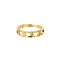 Chunky Chain Rings For Women Men Trend Stainless Steel Gold Silver Color... - £19.60 GBP