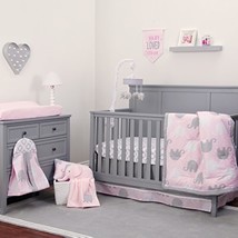 NoJo Dreamer - Pink/Grey Elephant 8 Piece Comforter Set - £145.17 GBP