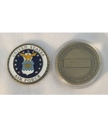 AIR FORCE CHALLENGE COIN UNITED STATES US DUTY HONOR COUNTRY GOLD &amp; BLUE... - $9.25