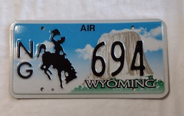 VINTAGE WYOMING LICENSE PLATES (PAIR)  NO LONGER IN USE-  AIR NG 694 - $18.00