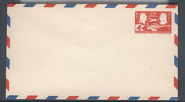 1947 5 cent airmail envelope with busts of Washington and Fr - £9.55 GBP