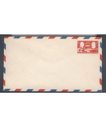 1947 5 cent airmail envelope with busts of Washington and Fr - $12.00