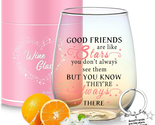 Friendship Gifts Wine Glasses Drinking Personalised Birthday Gifts for F... - £19.82 GBP