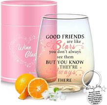 Friendship Gifts Wine Glasses Drinking Personalised Birthday Gifts for F... - $24.68