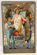 Nash Patriotic Labor Day Series Blacksmith Anvil Gears c 1910 Postcard A... - £29.20 GBP
