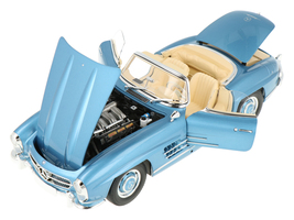 1958 Mercedes-Benz 300 SL Roadster (W198) Blue Metallic 1/18 Diecast Model Car b - $201.74