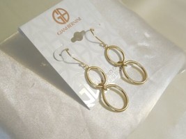 Giani Bernini 18k Gold/Sterling Silver Plate 2-1/4&quot;Circle Drop Earrings R988 $75 - $43.19