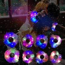 8 PCS LED Scrunchies LED Glow Hair Scrunchies for Women Light Up Scrunchies Colo - £18.54 GBP