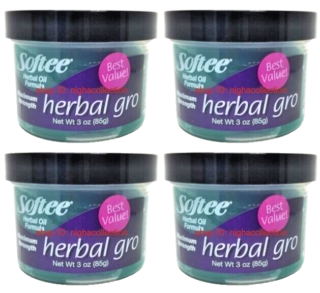 4X Softee Herbal Gro Oil Hair &amp; Scalp​ Vitamins A &amp; E Maximum Strength 3... - $24.74