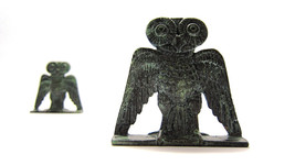 Bronze sculpture of Greek owl  , Athenian metal statue , Museum Art , Athena owl - £28.31 GBP